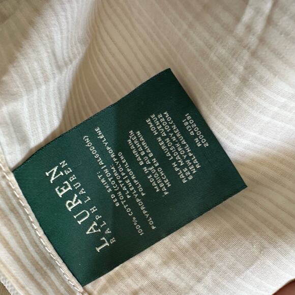 Ralph Lauren Colonial Jacobean Floral Beige Gray Comforter Skirt Set Queen - Picture 7 of 10